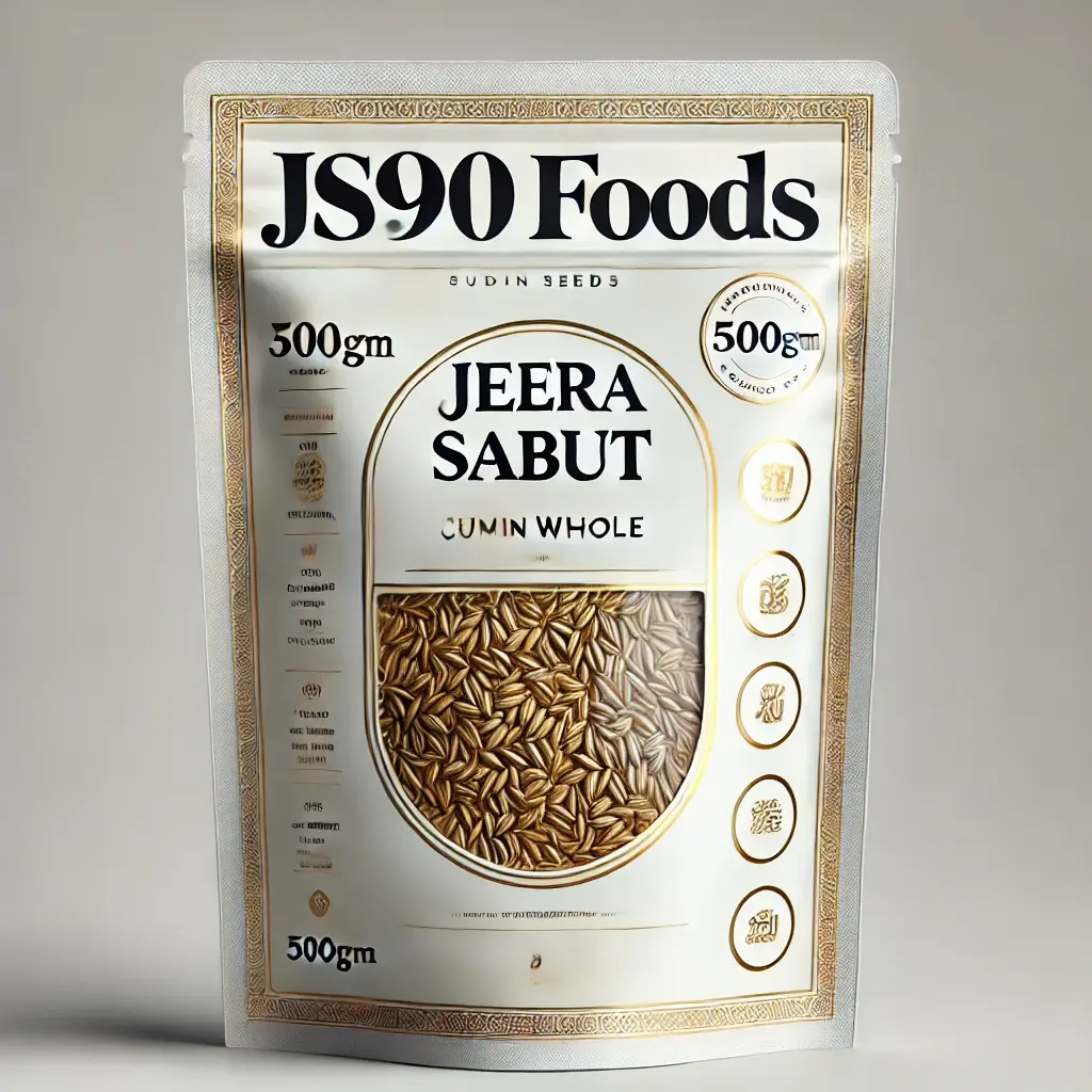 JS90 FOODS 500gm Jeera Whole | Sabut Cumin Seeds | Aromatic & Flavorful Spice for Cooking, Seasoning & Tadka